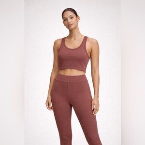 SHEIN Ribbed Atheleisure Tank Top & Legging set in Mauve. Size M.